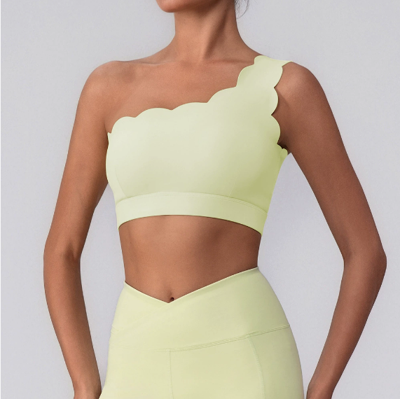 Nude Feel Lace with Chest Pad Yoga Jacket Medium Tenacity Shockproof Fitness - Yara fashion Yara fashion 36.99