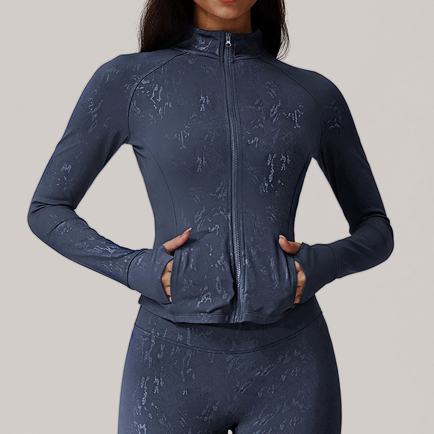 Silver Quick Drying Tight Long Sleeve Running Top Breathable Nude Feel Training - Yara fashion Yara fashion 35.99