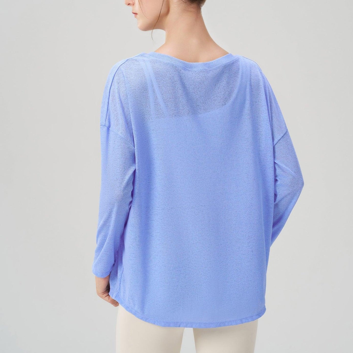 Autumn Breathable Yoga Blouse Women Split Slimming Sports Fitness Top Loose Fitting Lightweight Thin Yoga Clothes Long Sleeve - Yara fashion Yara fashion 35.99