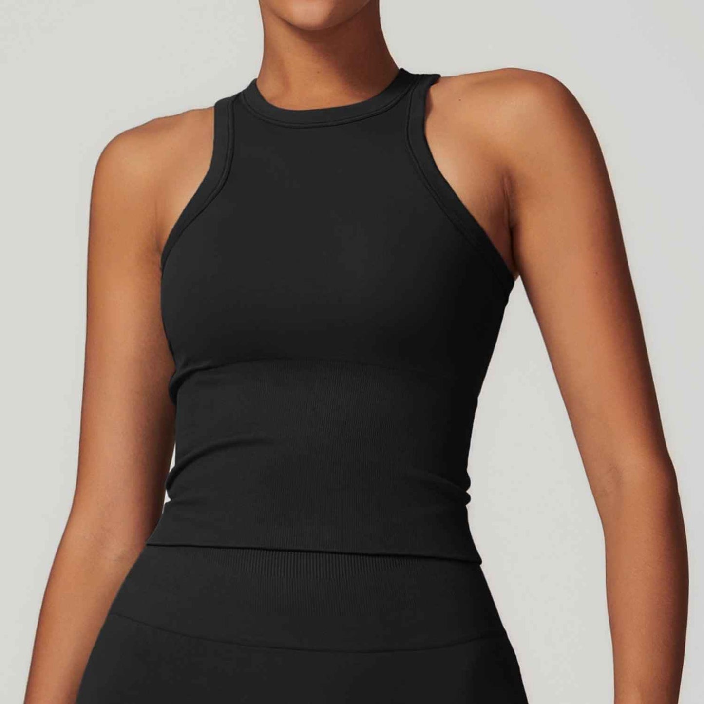 Seamless Tight I Shaped Beauty Back Yoga Vest One Piece Belly Covering Sports Top Yoga Clothes for Women - Yara fashion Yara fashion 49.99