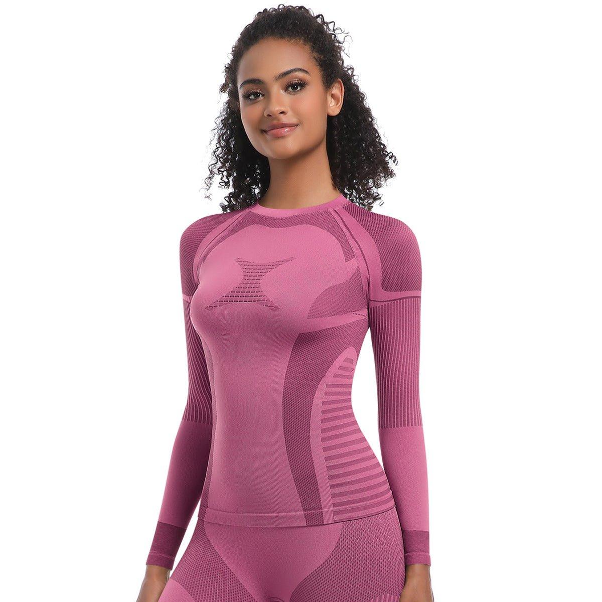 Yoga Clothes Corset Outdoor Cycling Clothing Ski Warm Keeping Sports Underwear Running Compressing Cloth Women - Yara fashion Yara fashion 48.99