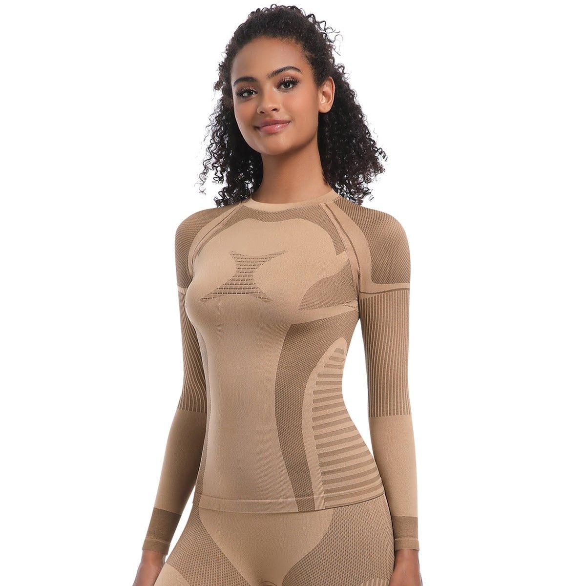 Yoga Clothes Corset Outdoor Cycling Clothing Ski Warm Keeping Sports Underwear Running Compressing Cloth Women - Yara fashion Yara fashion 48.99