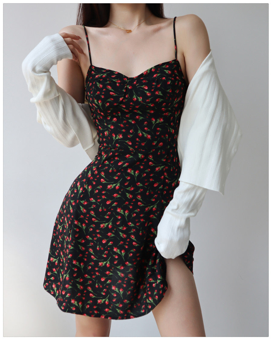 Women's Summer Flower Wrapped Hip Dress - Yara fashion  98979794 Women's Summer Flower Wrapped Hip Dress 