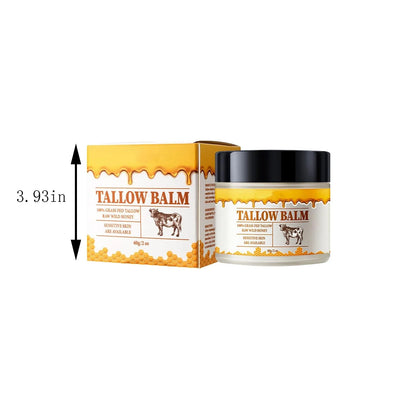 1/4 PCS Beef Tallow Paste For Skin Care, 60g Beef Neck Balm, Grass Fed Tallow Wild Honey, Face And Body Whipped Moisturizer - Yara fashion  77405199 1/4 PCS Beef Tallow Paste For Skin Care, 60g Beef Neck Balm, Grass Fed Tallow Wild Honey, Face And Body Whipped Moisturizer 