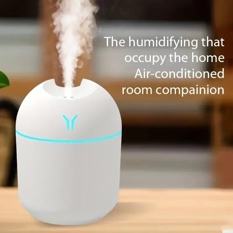 1pc Portable USB ultrasonic air humidifier, essential oil diffuser, car purifier with LED light romantic light - Yara fashion Yara fashion 20.31