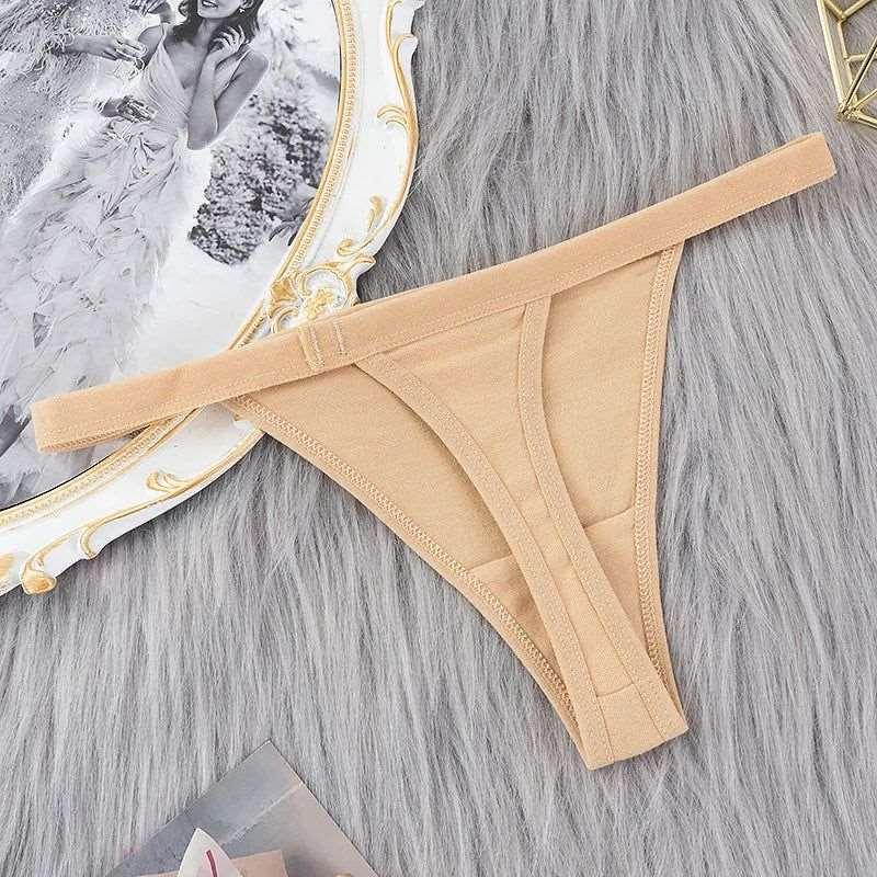 5 Pcs/lot Sexy Women Cotton G String Thongs Low Waist Seamless Female Underpants Solid Colour - Yara fashion  19907239 5 Pcs/lot Sexy Women Cotton G String Thongs Low Waist Seamless Female Underpants Solid Colour 