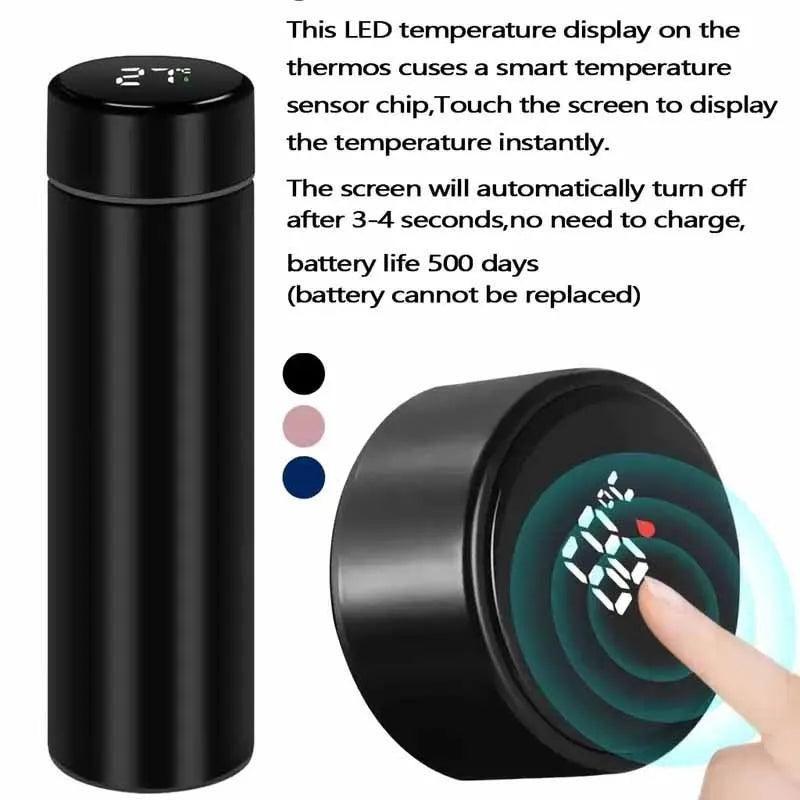 500ml Smart Thermos Bottle LED Temperature Display Thermos Cup Stainless Steel Vacuum Flask Portable Water Bottles Adult Gift - Yara fashion  57532970 500ml Smart Thermos Bottle LED Temperature Display Thermos Cup Stainless Steel Vacuum Flask Portable Water Bottles Adult Gift 