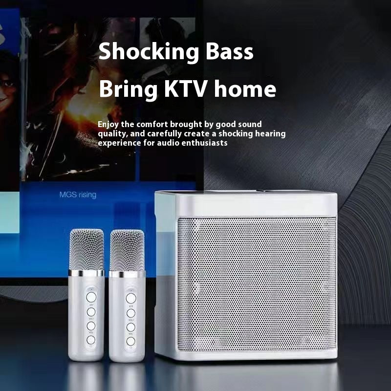 Home Karaoke 203 Bluetooth Speaker Wireless Microphone Audio