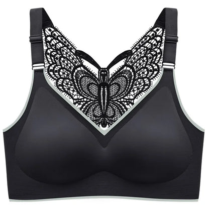 Bras For Women Seamless Plus Size Bra Push Up Women Bra Latex With Pad Vest Top Sexy Butterfly Beauty Back Female Bra