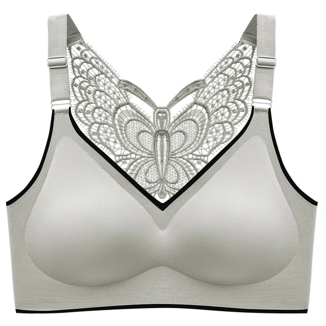 Bras For Women Seamless Plus Size Bra Push Up Women Bra Latex With Pad Vest Top Sexy Butterfly Beauty Back Female Bra