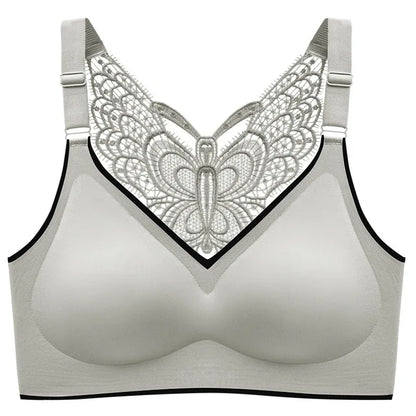 Bras For Women Seamless Plus Size Bra Push Up Women Bra Latex With Pad Vest Top Sexy Butterfly Beauty Back Female Bra