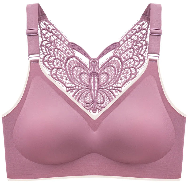 Bras For Women Seamless Plus Size Bra Push Up Women Bra Latex With Pad Vest Top Sexy Butterfly Beauty Back Female Bra