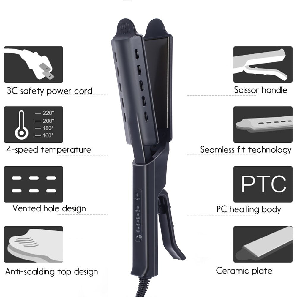 360 Swivel Professional  Steam Flat Iron Hair Straightener