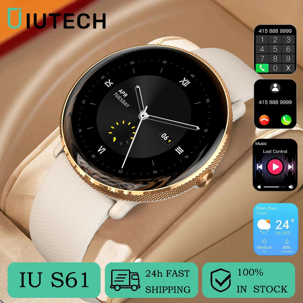 IUTECH S61 Smart Watch Women Men 1.43 Inch Round Electronic Waterproof Watches Bluetooth Calling Sports Smartwatch Male Ladies - Yara fashion  53316938 IUTECH S61 Smart Watch Women Men 1.43 Inch Round Electronic Waterproof Watches Bluetooth Calling Sports Smartwatch Male Ladies 