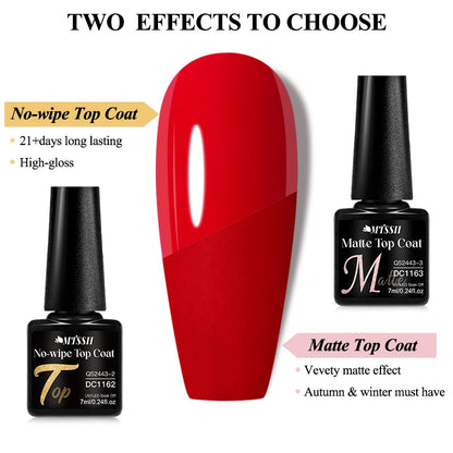 MTSSII 7ml Base Gel Nail polish Bright Color Semi Permanent Soak Off UV LED Nail Art No Wipe Top Coat Nail Art Gel For Manicure - Yara fashion  93074579 MTSSII 7ml Base Gel Nail polish Bright Color Semi Permanent Soak Off UV LED Nail Art No Wipe Top Coat Nail Art Gel For Manicure 