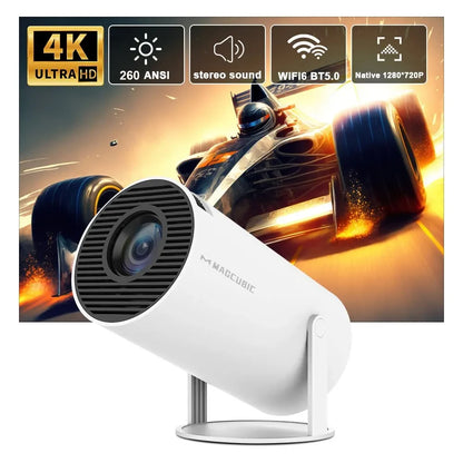 Magcubic Projector HY300 Pro 4K Android 11 Dual Wifi6 260ANSI Allwinner H713 BT5.0 1080P 1280*720P Home Cinema Outdoor Projetor - Yara fashion  90010549 Magcubic Projector HY300 Pro 4K Android 11 Dual Wifi6 260ANSI Allwinner H713 BT5.0 1080P 1280*720P Home Cinema Outdoor Projetor 