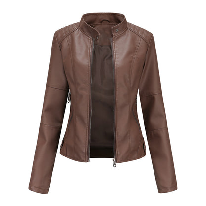 Women Autumn And Winter Solid Color Short Jacket