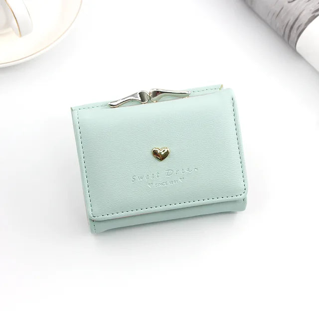 Small Women Wallet loving heart Short Women's Wallet Card Holder Girls Mini Woman Fashion Lady Coin Purse for Female Clutch Bag - Yara fashion  2071464 Small Women Wallet loving heart Short Women's Wallet Card Holder Girls Mini Woman Fashion Lady Coin Purse for Female Clutch Bag 