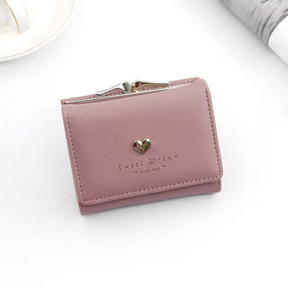 Small Women Wallet loving heart Short Women's Wallet Card Holder Girls Mini Woman Fashion Lady Coin Purse for Female Clutch Bag - Yara fashion  8561226 Small Women Wallet loving heart Short Women's Wallet Card Holder Girls Mini Woman Fashion Lady Coin Purse for Female Clutch Bag 