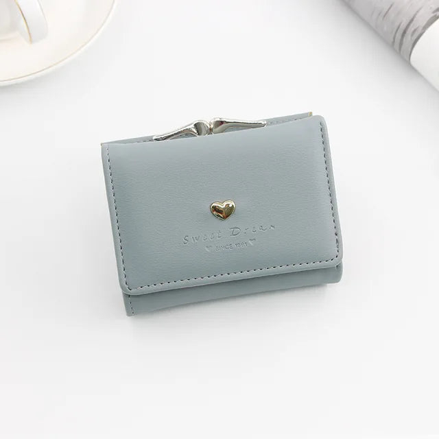 Small Women Wallet loving heart Short Women's Wallet Card Holder Girls Mini Woman Fashion Lady Coin Purse for Female Clutch Bag - Yara fashion  44051196 Small Women Wallet loving heart Short Women's Wallet Card Holder Girls Mini Woman Fashion Lady Coin Purse for Female Clutch Bag 