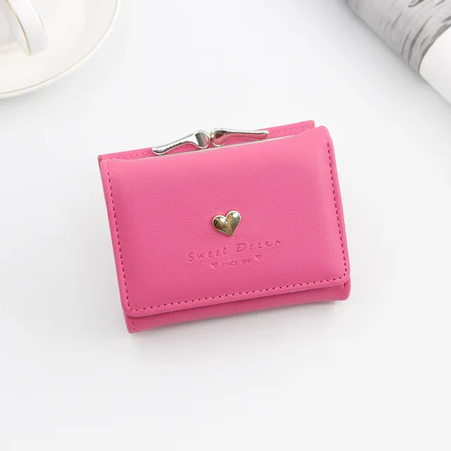 Small Women Wallet loving heart Short Women's Wallet Card Holder Girls Mini Woman Fashion Lady Coin Purse for Female Clutch Bag - Yara fashion  87292079 Small Women Wallet loving heart Short Women's Wallet Card Holder Girls Mini Woman Fashion Lady Coin Purse for Female Clutch Bag 