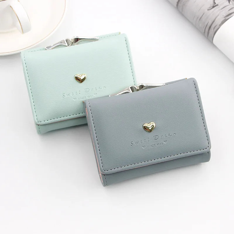 Small Women Wallet loving heart Short Women's Wallet Card Holder Girls Mini Woman Fashion Lady Coin Purse for Female Clutch Bag - Yara fashion  55641367 Small Women Wallet loving heart Short Women's Wallet Card Holder Girls Mini Woman Fashion Lady Coin Purse for Female Clutch Bag 