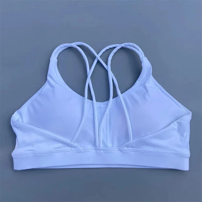 Solid Color soft high strength Women Fitness Bra Tight Sport Top Comprehensive Training Gym Yoga Underwear  Tight With Chest Pad