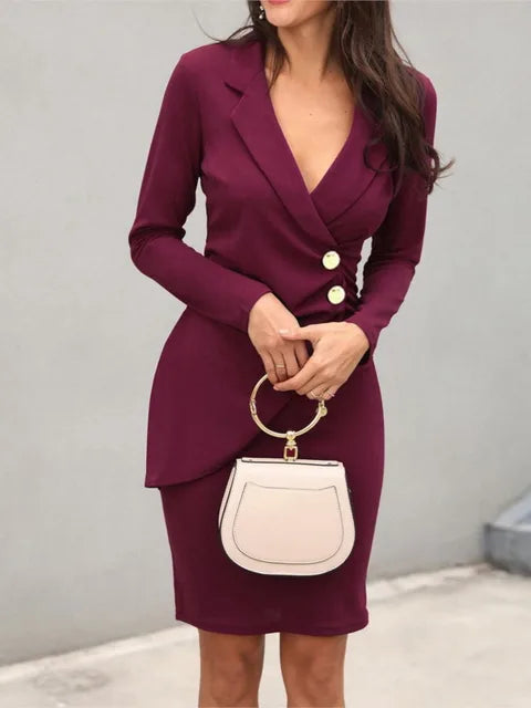 Spring Autumn Office Lady Dress 2024 Fashion Black Notchet Neck Long Sleeve Slim Pencil Dress Women Elegant Bodycon Work Dresses - Yara fashion  88289817 Spring Autumn Office Lady Dress 2024 Fashion Black Notchet Neck Long Sleeve Slim Pencil Dress Women Elegant Bodycon Work Dresses 