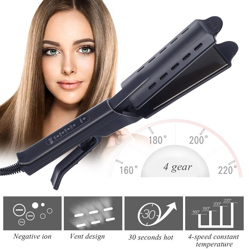 360 Swivel Professional  Steam Flat Iron Hair Straightener