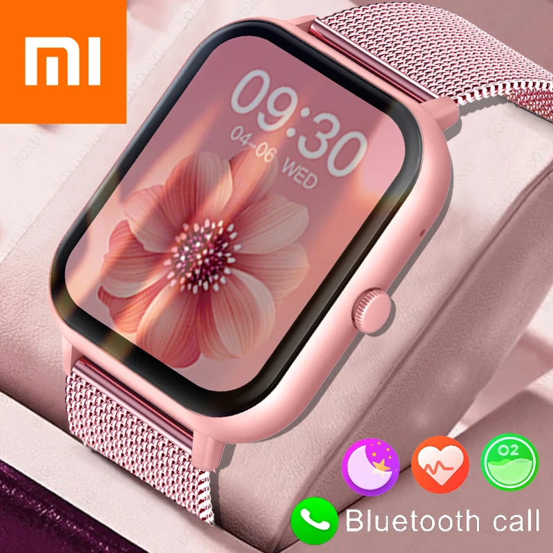 Xiaomi Call Smart Watch Women Custom Dial Smartwatch For Android IOS Waterproof Bluetooth Music Watches Full Touch Clock - Yara fashion  49774676 Xiaomi Call Smart Watch Women Custom Dial Smartwatch For Android IOS Waterproof Bluetooth Music Watches Full Touch Clock 