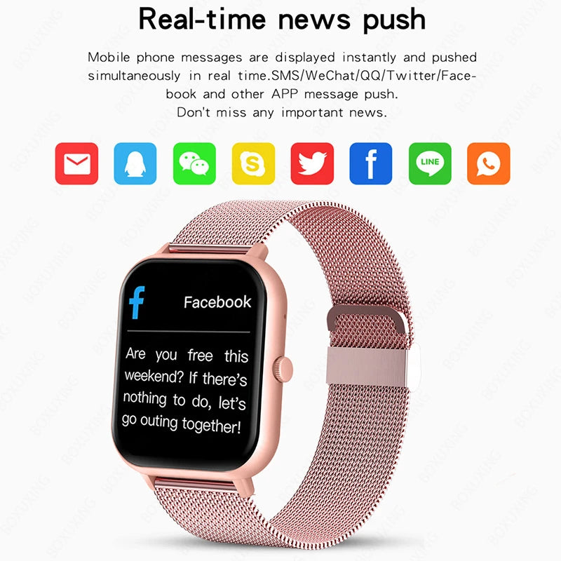 Xiaomi Call Smart Watch Women Custom Dial Smartwatch For Android IOS Waterproof Bluetooth Music Watches Full Touch Clock - Yara fashion  10887480 Xiaomi Call Smart Watch Women Custom Dial Smartwatch For Android IOS Waterproof Bluetooth Music Watches Full Touch Clock 