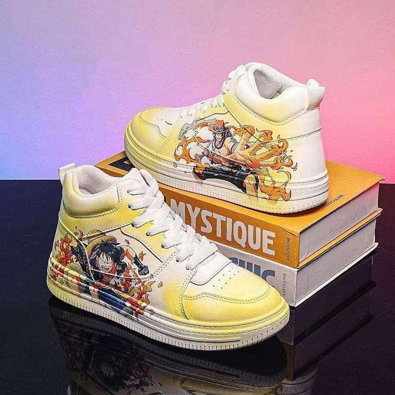 Anime Shoes Men Luff Cosplay Shoes Women Anime Sneakers Casual Shoes High Top Shoes Ace  Retro Classic Loose Denim Jacket - Yara fashion  11598968 Anime Shoes Men Luff Cosplay Shoes Women Anime Sneakers Casual Shoes High Top Shoes Ace  Retro Classic Loose Denim Jacket 