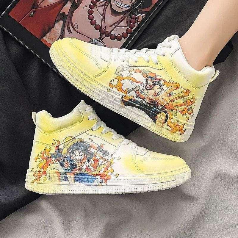 Anime Shoes Men Luff Cosplay Shoes Women Anime Sneakers Casual Shoes High Top Shoes Ace  Retro Classic Loose Denim Jacket - Yara fashion  19915725 Anime Shoes Men Luff Cosplay Shoes Women Anime Sneakers Casual Shoes High Top Shoes Ace  Retro Classic Loose Denim Jacket 