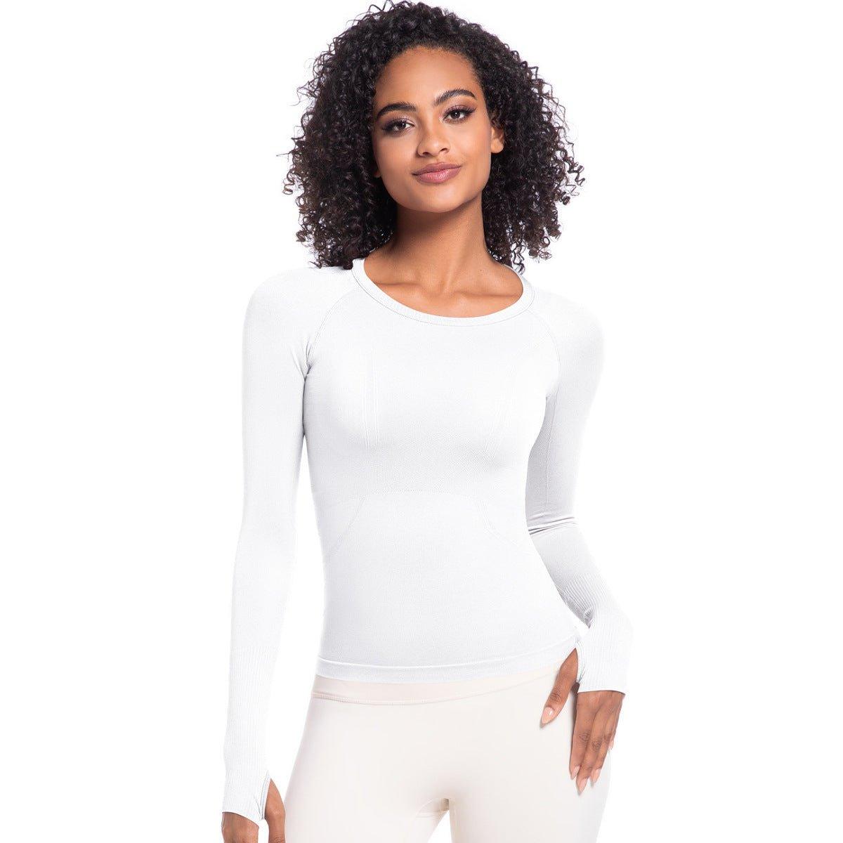 Arrival Women Long Sleeve round Neck Exercise T shirt Running Fitness Top Skin Friendly Slim Breathable Yoga Long Sleeve - Yara fashion Yara fashion 38.99