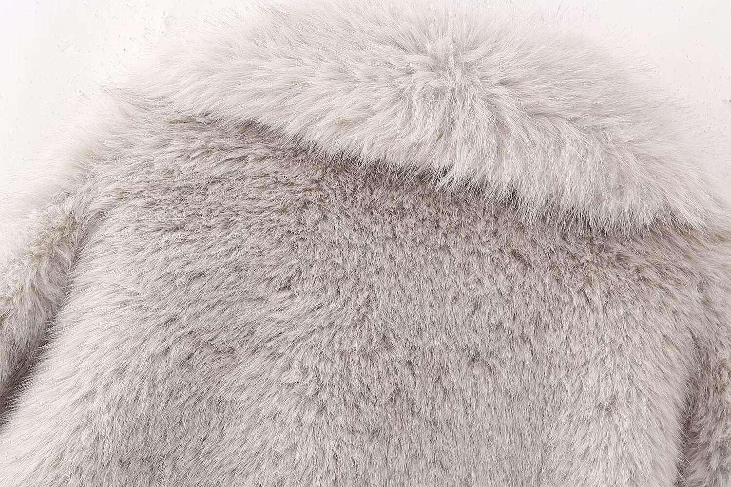 Artificial Fur Mink like Coat Winter Coat Socialite Top - Yara fashion  58312550 Artificial Fur Mink like Coat Winter Coat Socialite Top 