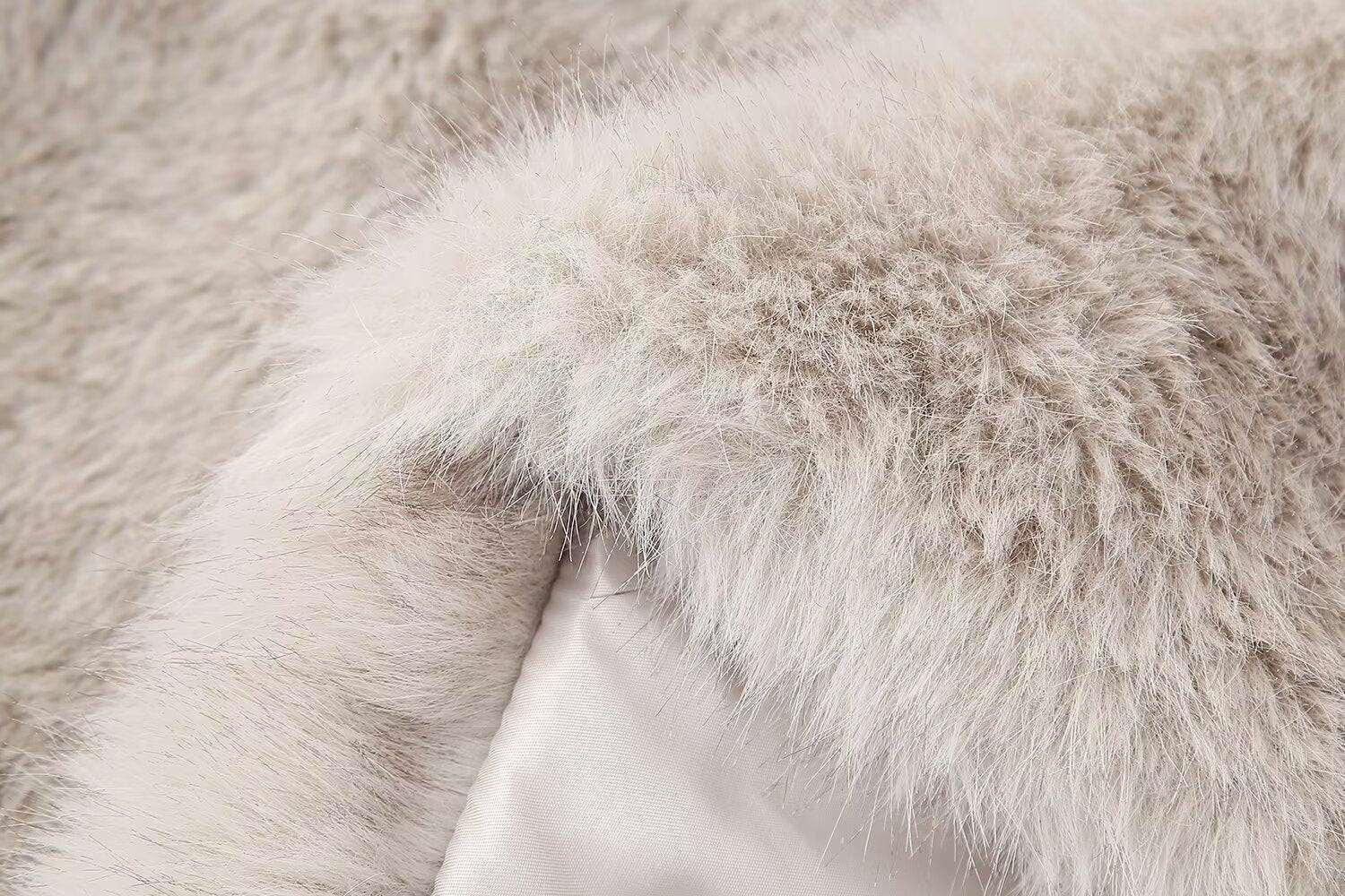 Artificial Fur Mink like Coat Winter Coat Socialite Top - Yara fashion  59647578 Artificial Fur Mink like Coat Winter Coat Socialite Top 