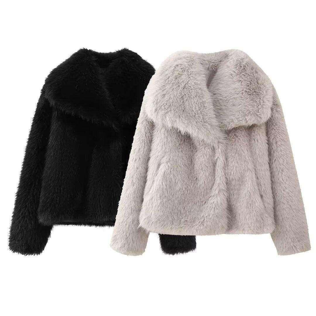 Artificial Fur Mink like Coat Winter Coat Socialite Top - Yara fashion  68909051 Artificial Fur Mink like Coat Winter Coat Socialite Top 