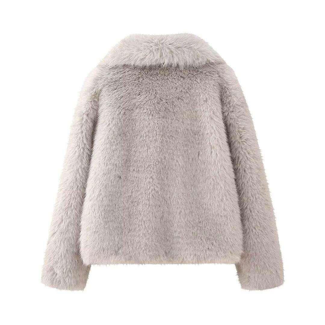 Artificial Fur Mink like Coat Winter Coat Socialite Top - Yara fashion  76260718 Artificial Fur Mink like Coat Winter Coat Socialite Top 