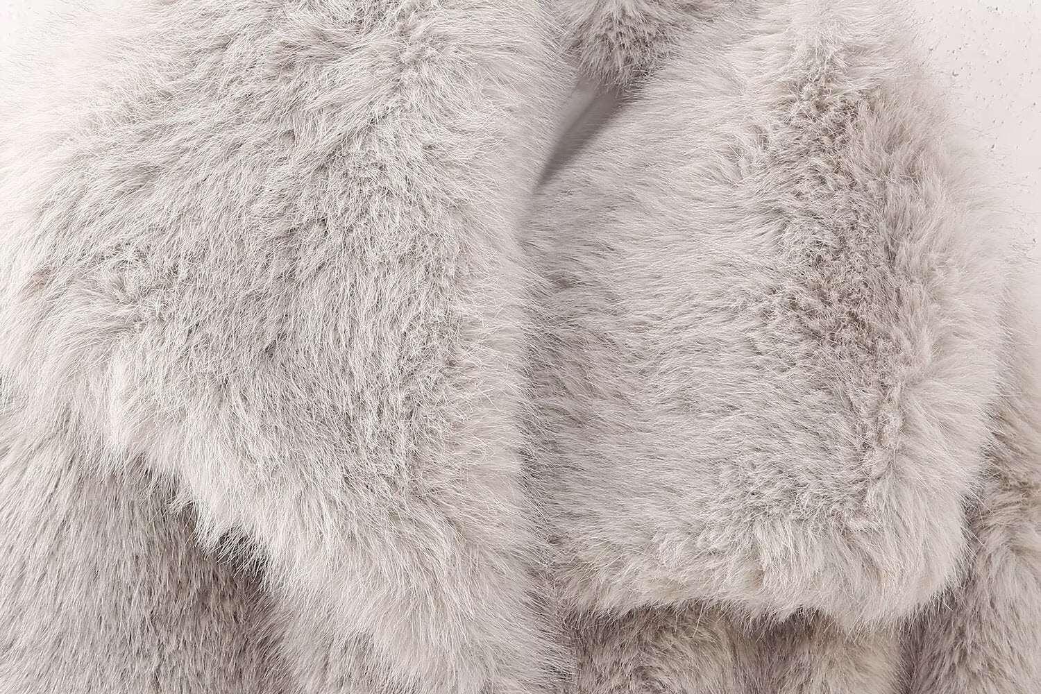 Artificial Fur Mink like Coat Winter Coat Socialite Top - Yara fashion  17915156 Artificial Fur Mink like Coat Winter Coat Socialite Top 