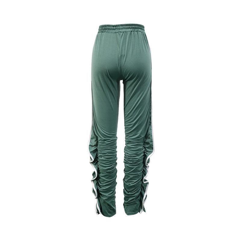 Autumn Ladies Fashionable Loose All Match Wooden Ear Sports Casual Pants - Yara fashion  63240774 Autumn Ladies Fashionable Loose All Match Wooden Ear Sports Casual Pants 