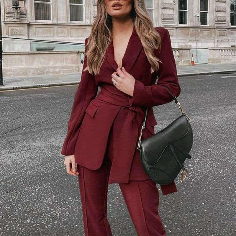 autumn New Fashion Suit Two-Piece Set Blazer - Yara fashion  45815932 autumn New Fashion Suit Two-Piece Set Blazer 