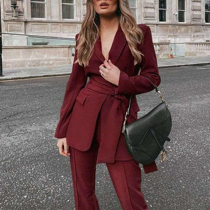 autumn New Fashion Suit Two-Piece Set Blazer - Yara fashion  45815932 autumn New Fashion Suit Two-Piece Set Blazer 