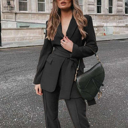 autumn New Fashion Suit Two-Piece Set Blazer - Yara fashion  39361802 autumn New Fashion Suit Two-Piece Set Blazer 