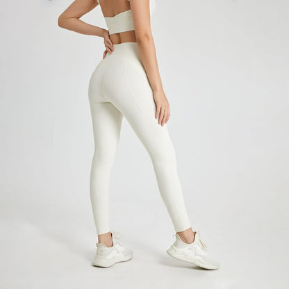 Autumn Winter Rib Nude Feel Yoga Pants Women No Embarrassment Line High Waist Hip Lift Stretch Fitness Sports Tight Trousers - Yara fashion  19839982 Autumn Winter Rib Nude Feel Yoga Pants Women No Embarrassment Line High Waist Hip Lift Stretch Fitness Sports Tight Trousers 