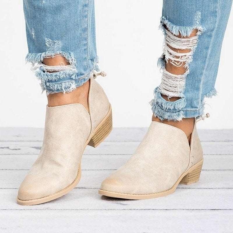 Autumn Women Shoes Retro High Heel Ankle Boots - Yara fashion  28868260 Autumn Women Shoes Retro High Heel Ankle Boots 