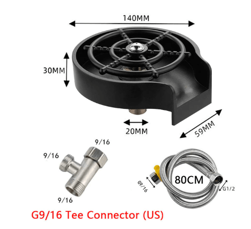 Bar Counter Cup Washer Sink High-pressure Spray Automatic Faucet Coffee Pitcher Wash Cup Tool Kitchen - Yara fashion  60659519 Bar Counter Cup Washer Sink High-pressure Spray Automatic Faucet Coffee Pitcher Wash Cup Tool Kitchen 