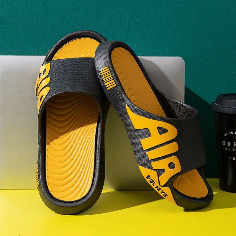 Brand Men's Slippers Summer Luxury Design Sports Slippers Outdoor Soft Sole Beach Shoe Home Non-slip Bathroom Shoes male Sandals - Yara fashion  89120500 Brand Men's Slippers Summer Luxury Design Sports Slippers Outdoor Soft Sole Beach Shoe Home Non-slip Bathroom Shoes male Sandals 