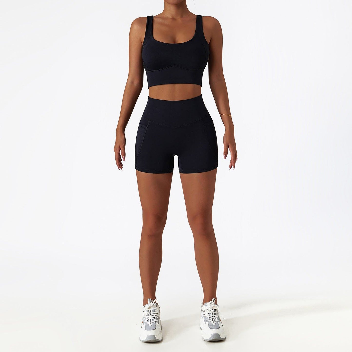 Breathable Cloud Feeling Quick Drying Skinny Yoga Clothes Pocket Running Sports Suit Oblique Shoulder Nude Feel Fitness Suit Suit - Yara fashion  19948801 Breathable Cloud Feeling Quick Drying Skinny Yoga Clothes Pocket Running Sports Suit Oblique Shoulder Nude Feel Fitness Suit Suit 