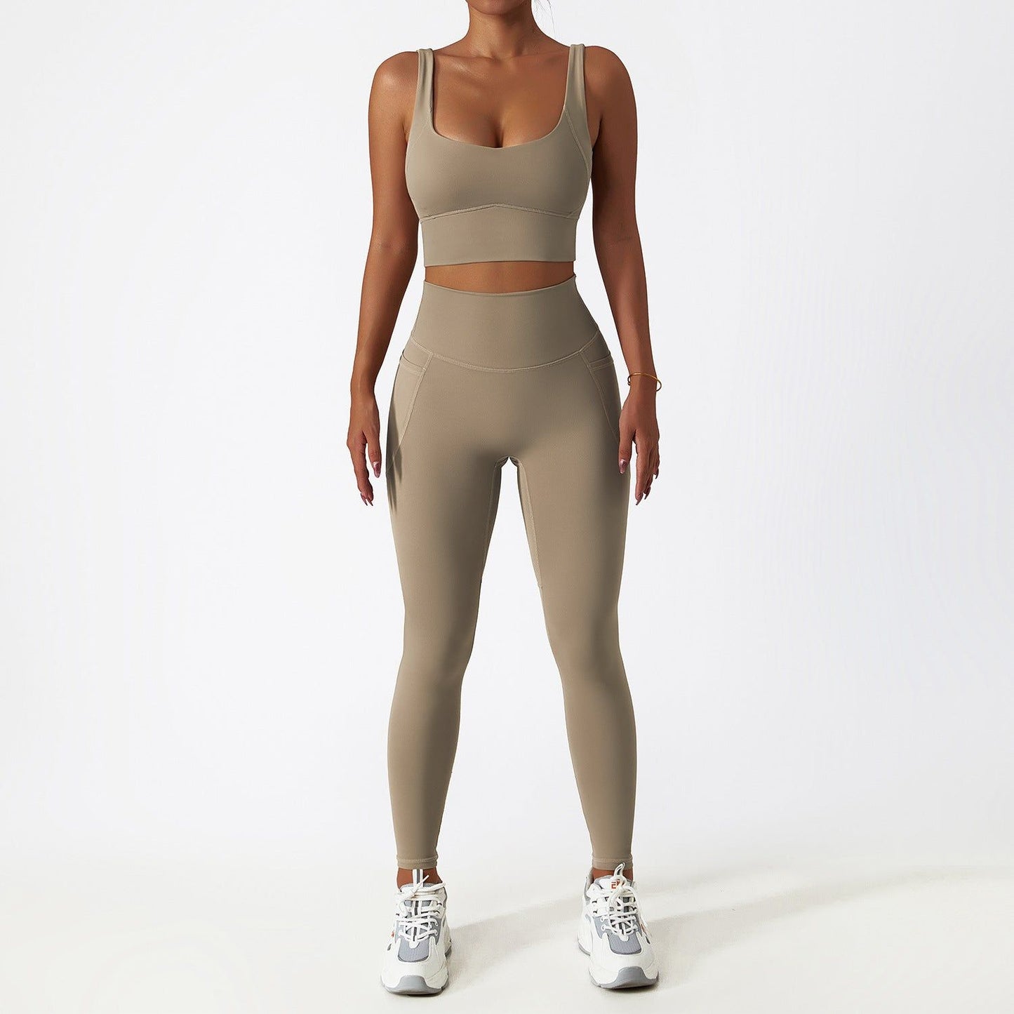 Breathable Cloud Feeling Quick Drying Skinny Yoga Clothes Pocket Running Sports Suit Oblique Shoulder Nude Feel Fitness Suit Suit - Yara fashion  38258105 Breathable Cloud Feeling Quick Drying Skinny Yoga Clothes Pocket Running Sports Suit Oblique Shoulder Nude Feel Fitness Suit Suit 