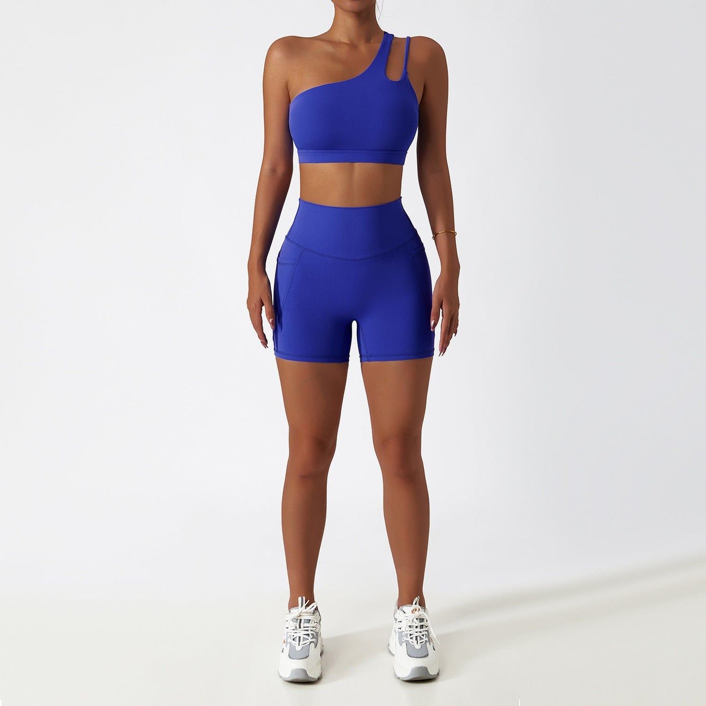 Breathable Cloud Feeling Quick Drying Skinny Yoga Clothes Pocket Running Sports Suit Oblique Shoulder Nude Feel Fitness Suit Suit - Yara fashion  26287338 Breathable Cloud Feeling Quick Drying Skinny Yoga Clothes Pocket Running Sports Suit Oblique Shoulder Nude Feel Fitness Suit Suit 